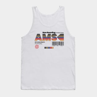 Vintage Amsterdam AMS Holland Retro Travel Tank Top